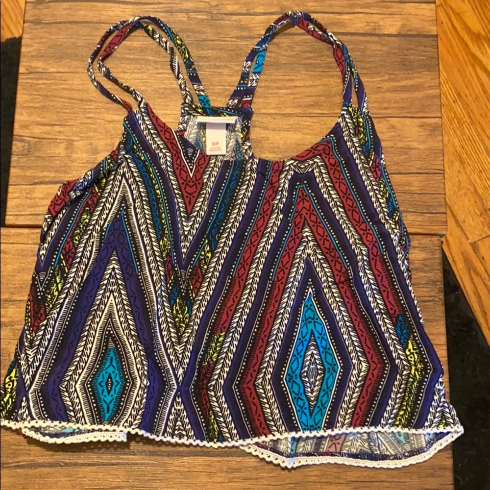 Mossimo Colorful Crop Top Tank | Size Small